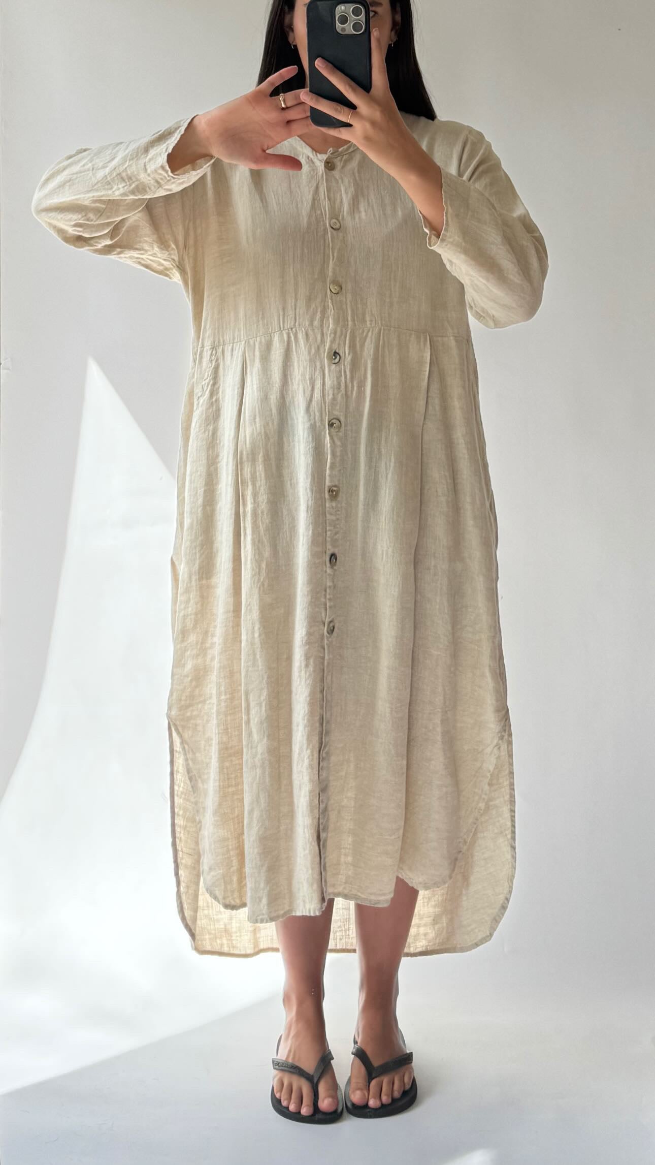 Vintage FLAX Linen Dress