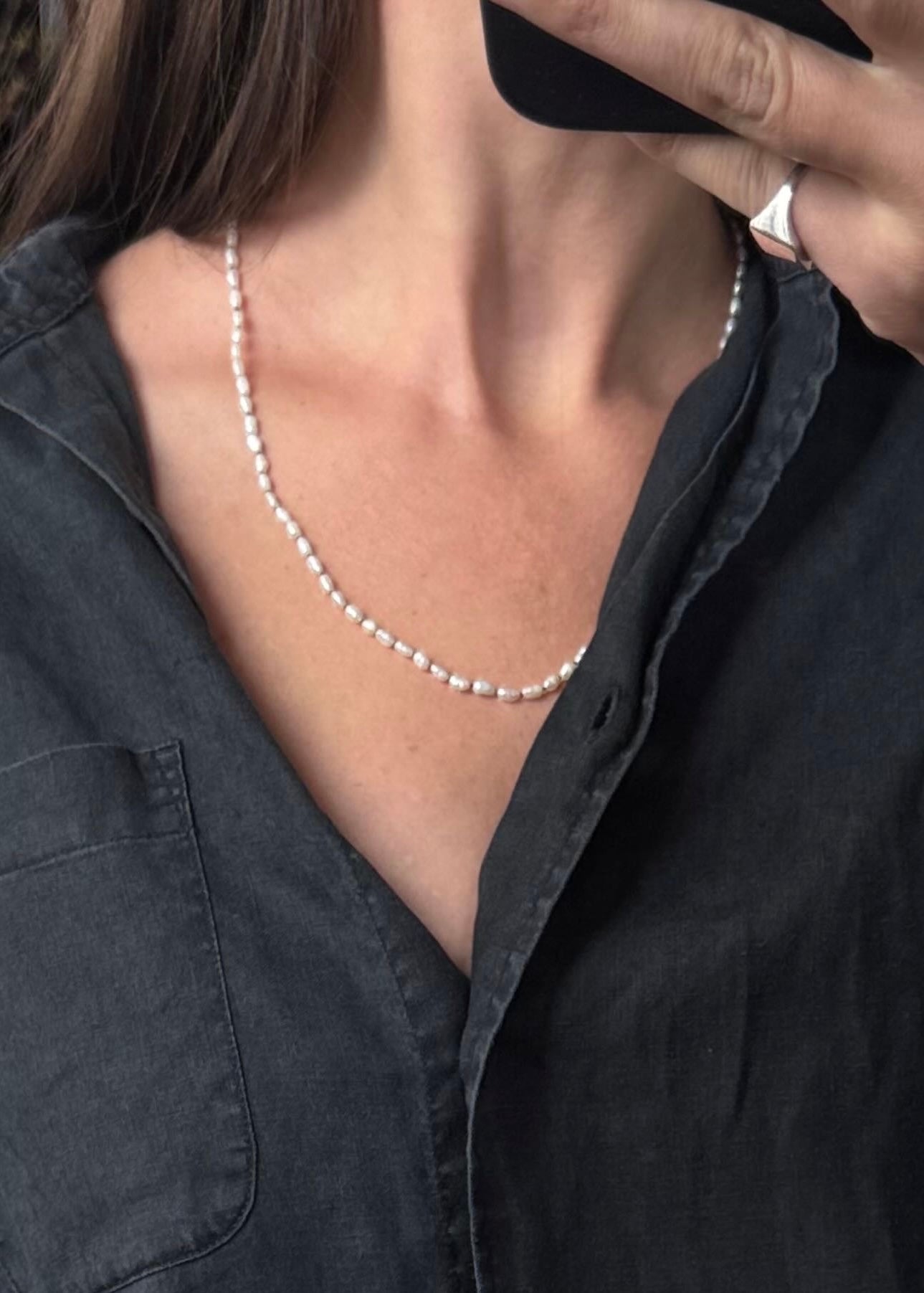 Hand Knotted Pearl Neckalce