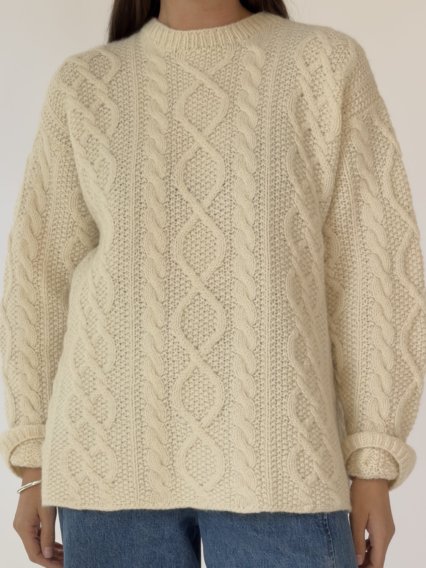 Vintage J Crew Wool Cable Knit Sweater