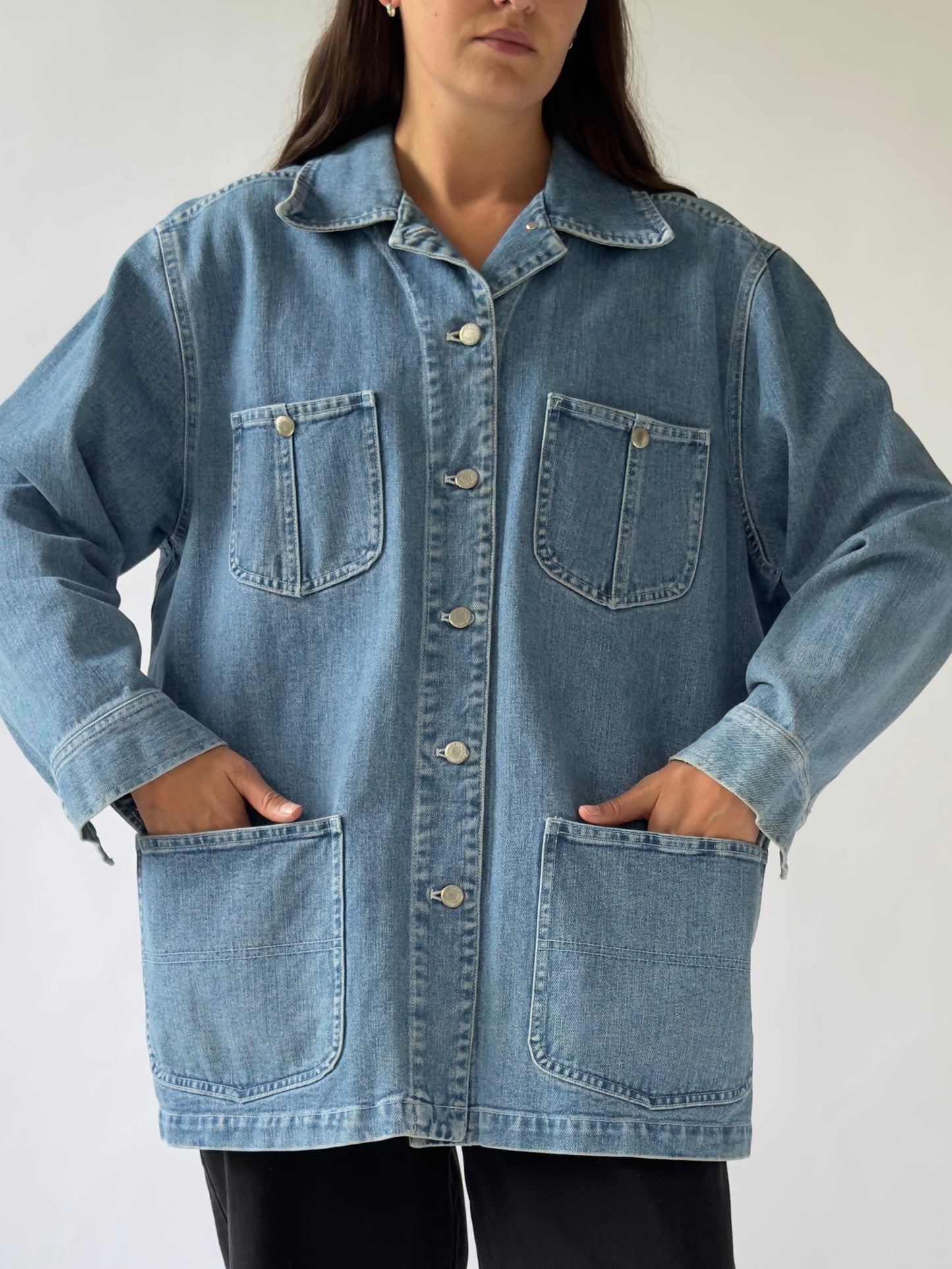 Vintage Denim Chore Coat