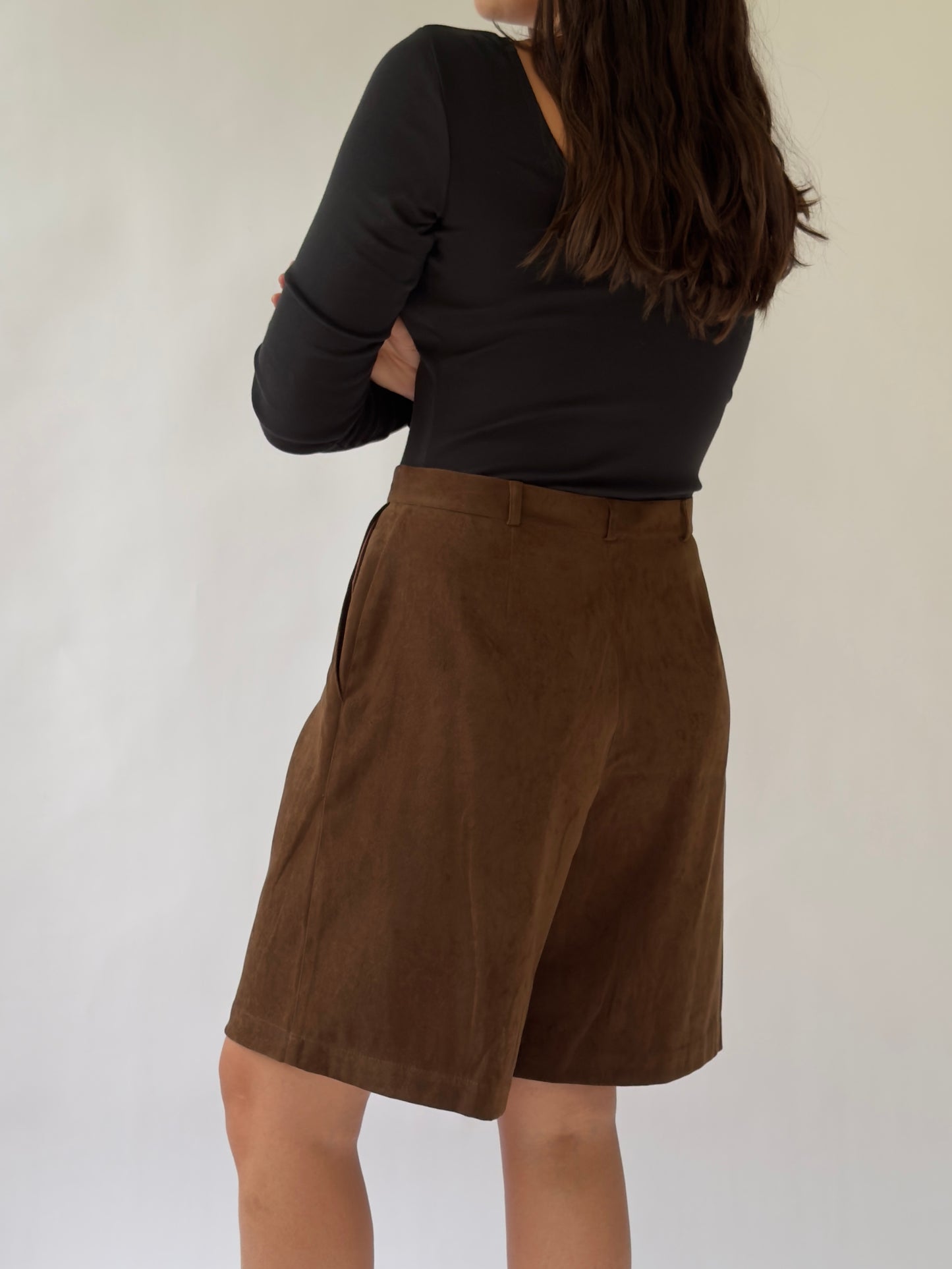 Vintage Faux Suede Shorts