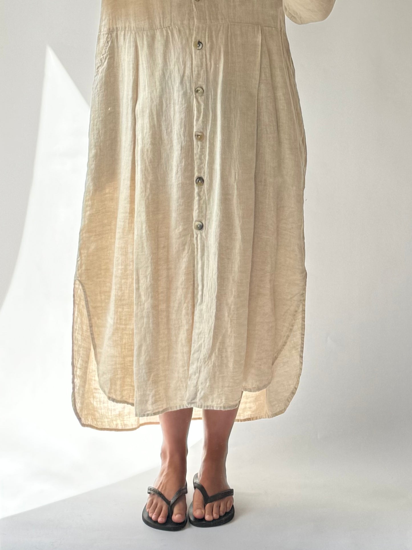 Vintage FLAX Linen Dress