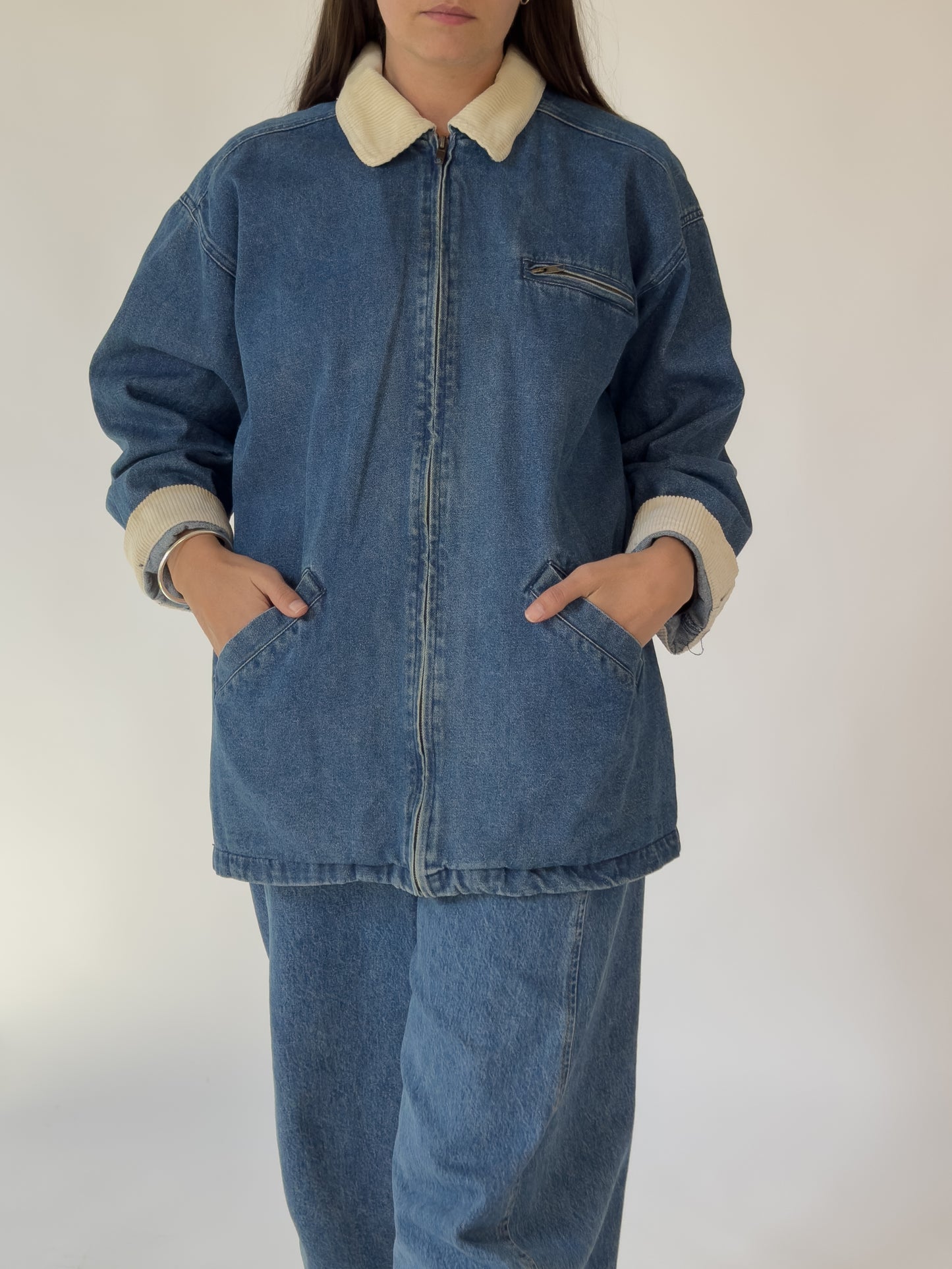 Vintage Denim Chore Coat