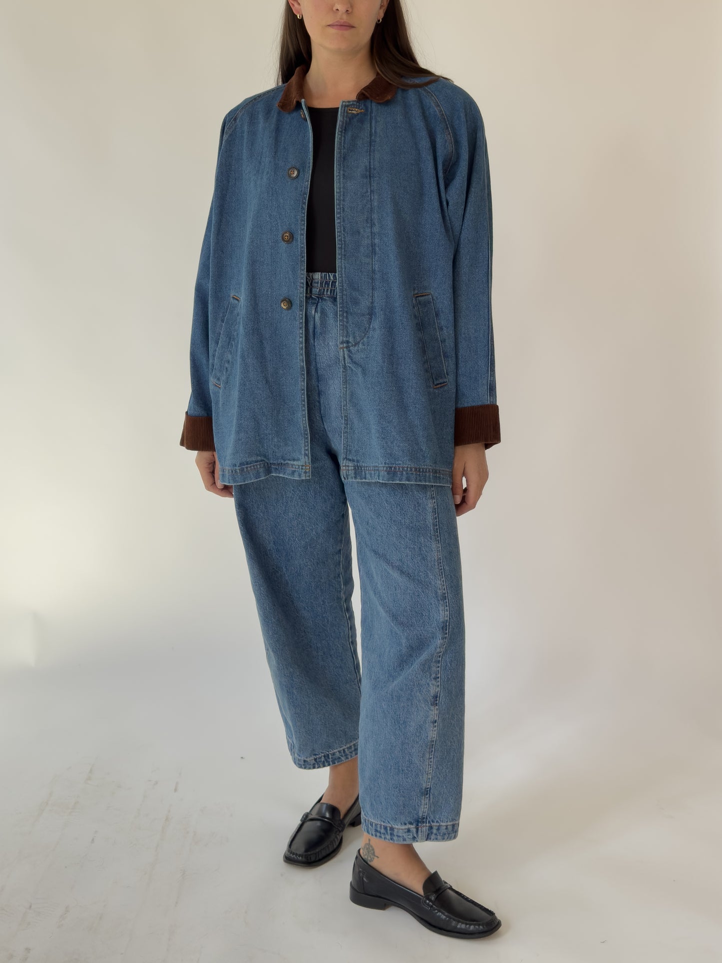 Vintage Denim Chore Coat
