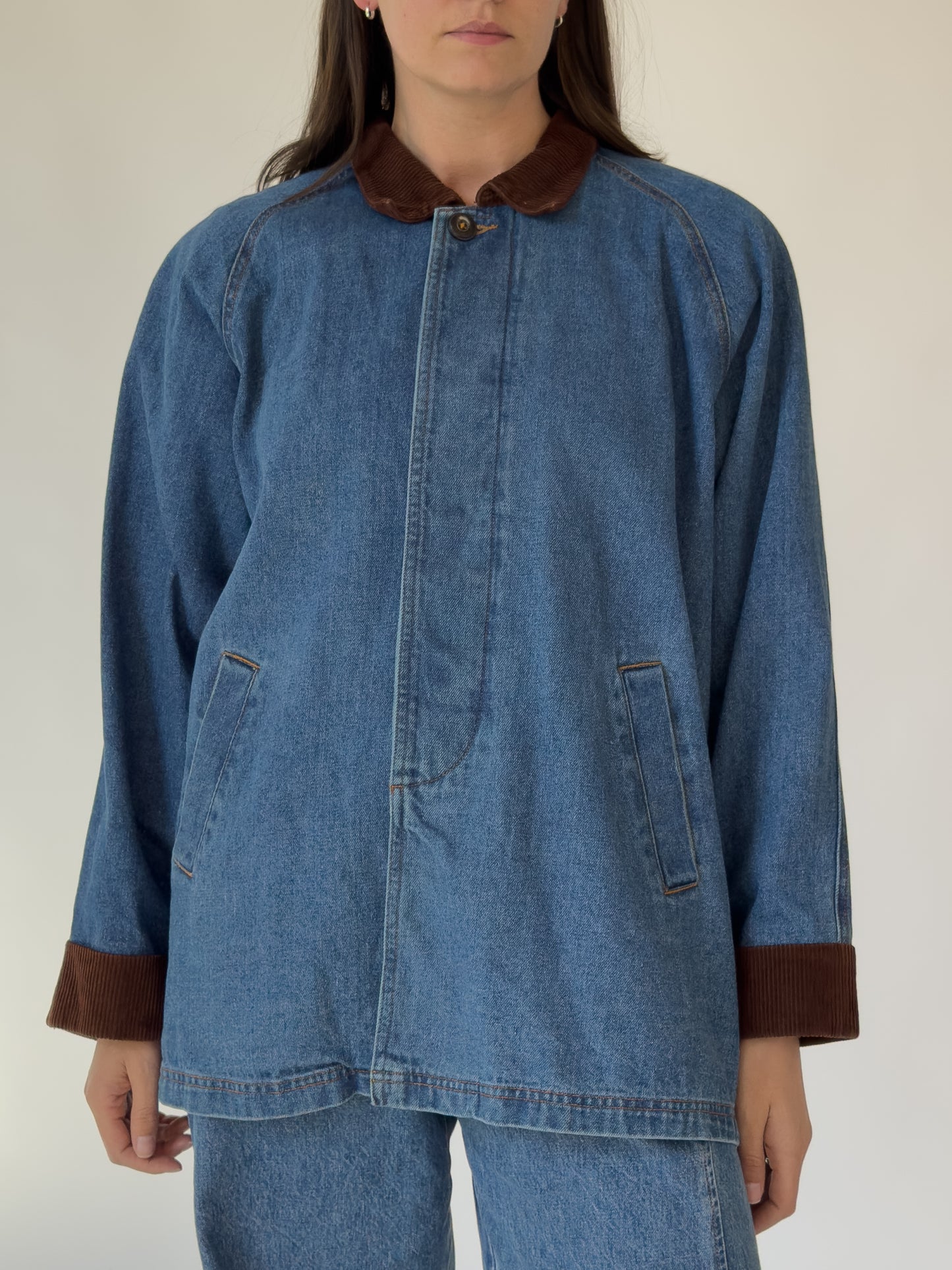 Vintage Denim Chore Coat