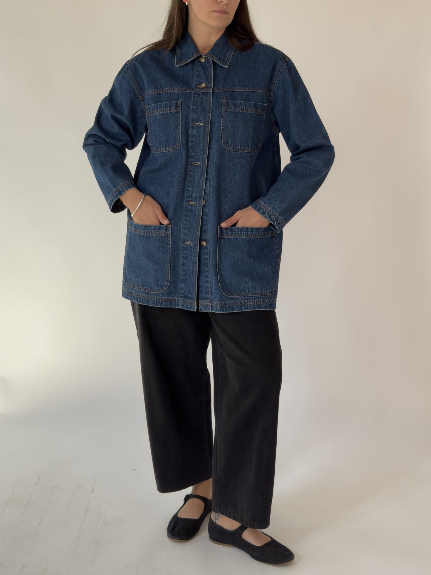 Vintage Denim Chore Coat
