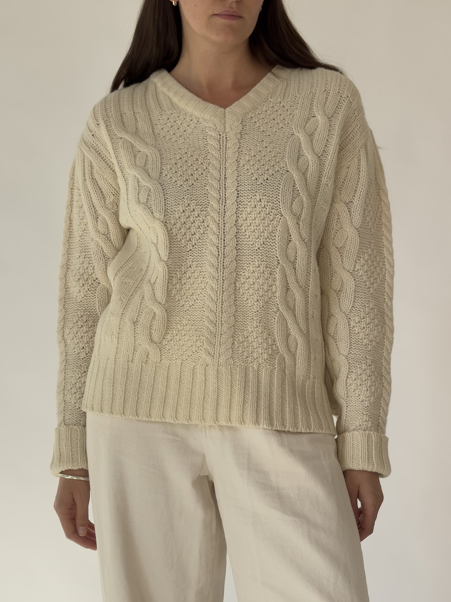 Vintage Wool Cable Knit Sweater