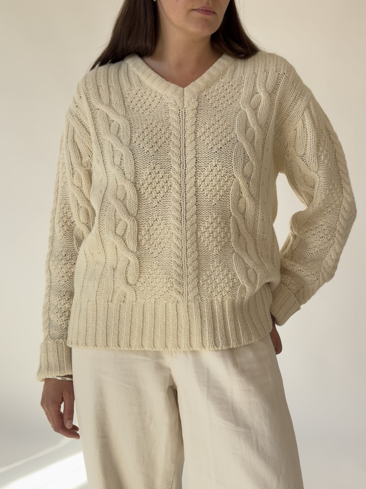 Vintage Wool Cable Knit Sweater
