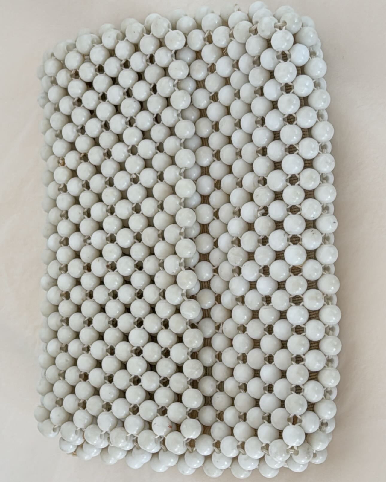 Mid-Century Wood Bead Clutch