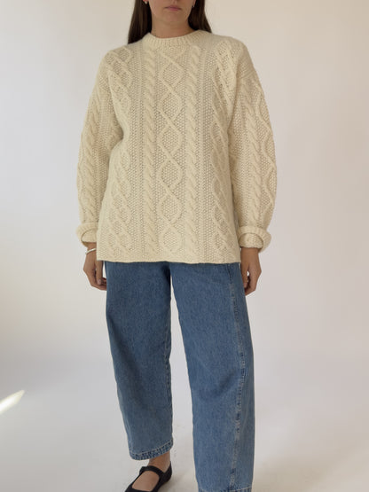 Vintage J Crew Wool Cable Knit Sweater