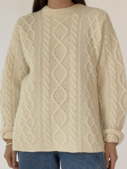 Vintage J Crew Wool Cable Knit Sweater