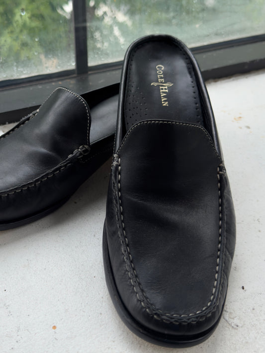 90s Leather Slides