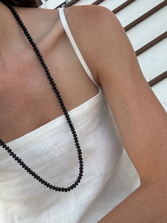 Hand Knotted Onyx Necklace