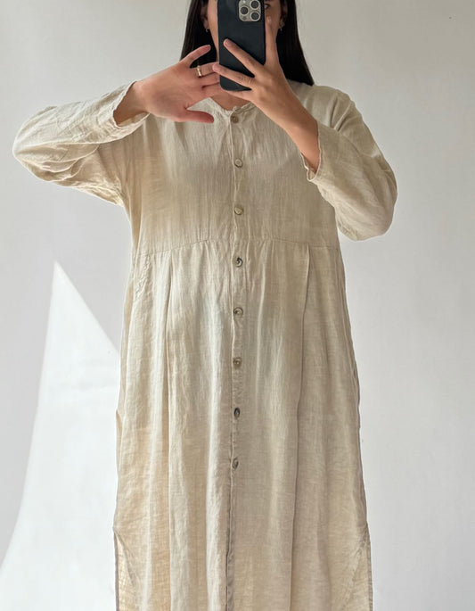 Vintage FLAX Linen Dress