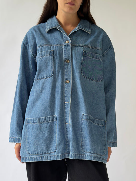 Vintage Denim Chore Coat