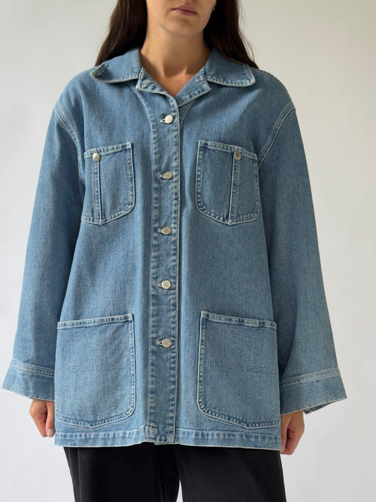 Vintage Denim Chore Coat