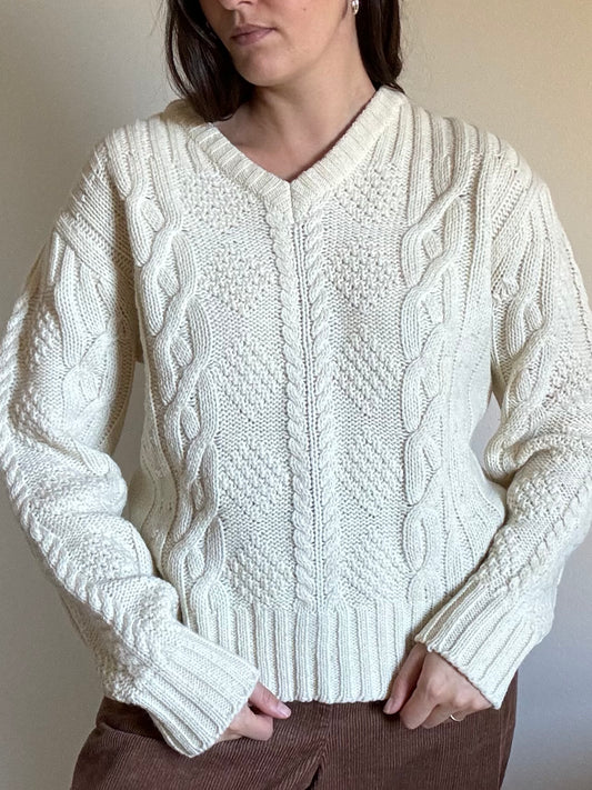 Vintage Wool Cable Knit Sweater