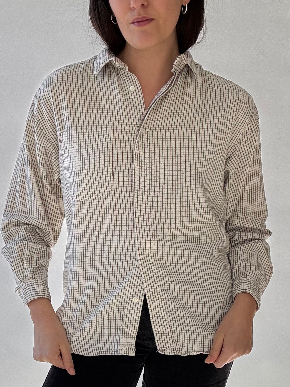 Vintage Cotton Button Up Shirt