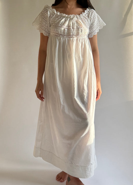 Vintage Lace Cotton Dress
