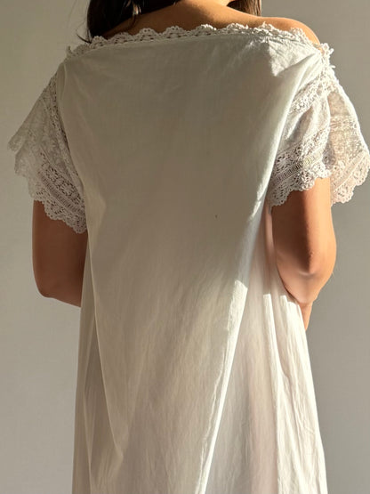 Vintage Lace Cotton Dress