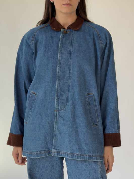Vintage Denim Chore Coat