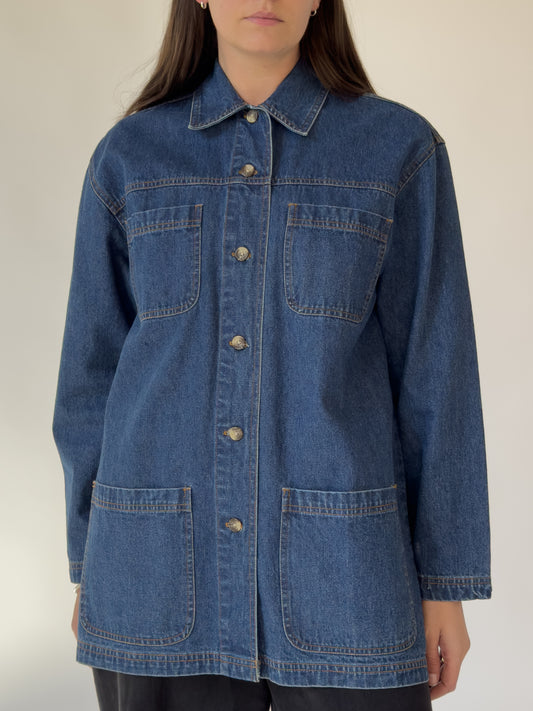 Vintage Denim Chore Coat