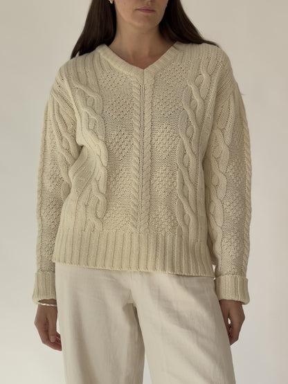 Vintage Wool Cable Knit Sweater