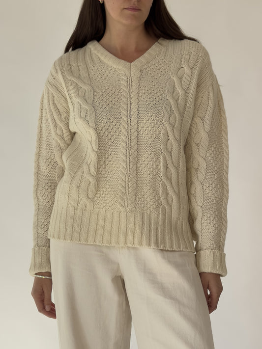 Vintage Wool Cable Knit Sweater