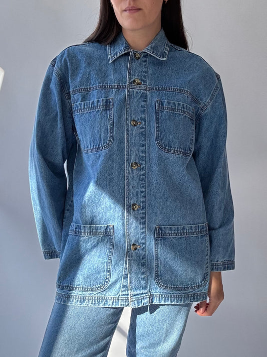 Vintage Denim Chore Coat