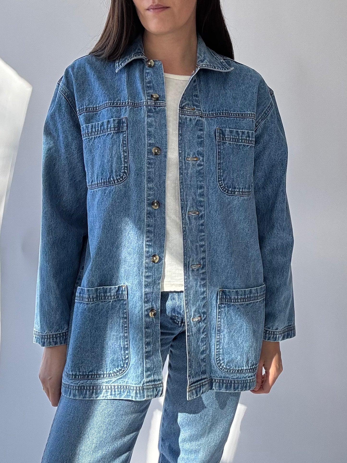 Vintage Denim Chore Coat