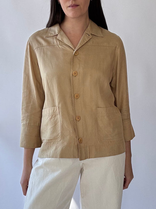 Vintage Silk Linen Shirt