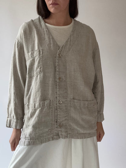 Vintage Linen Chore Jacket