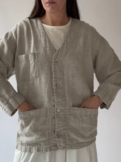 Vintage Linen Chore Jacket