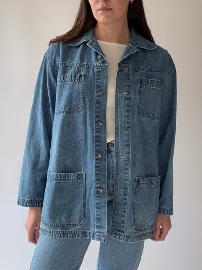 Vintage Denim Chore Coat