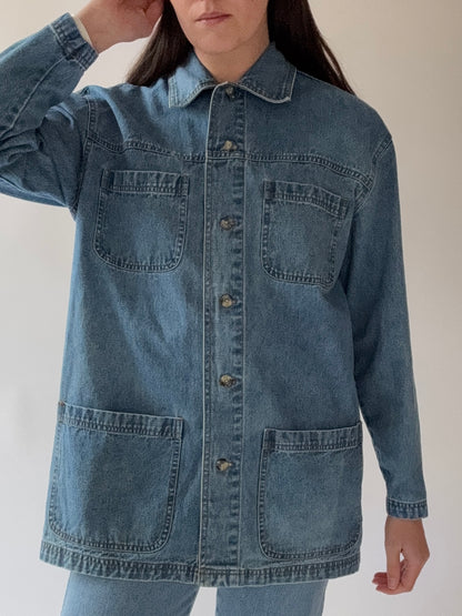 Vintage Denim Chore Coat