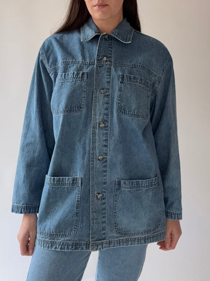 Vintage Denim Chore Coat