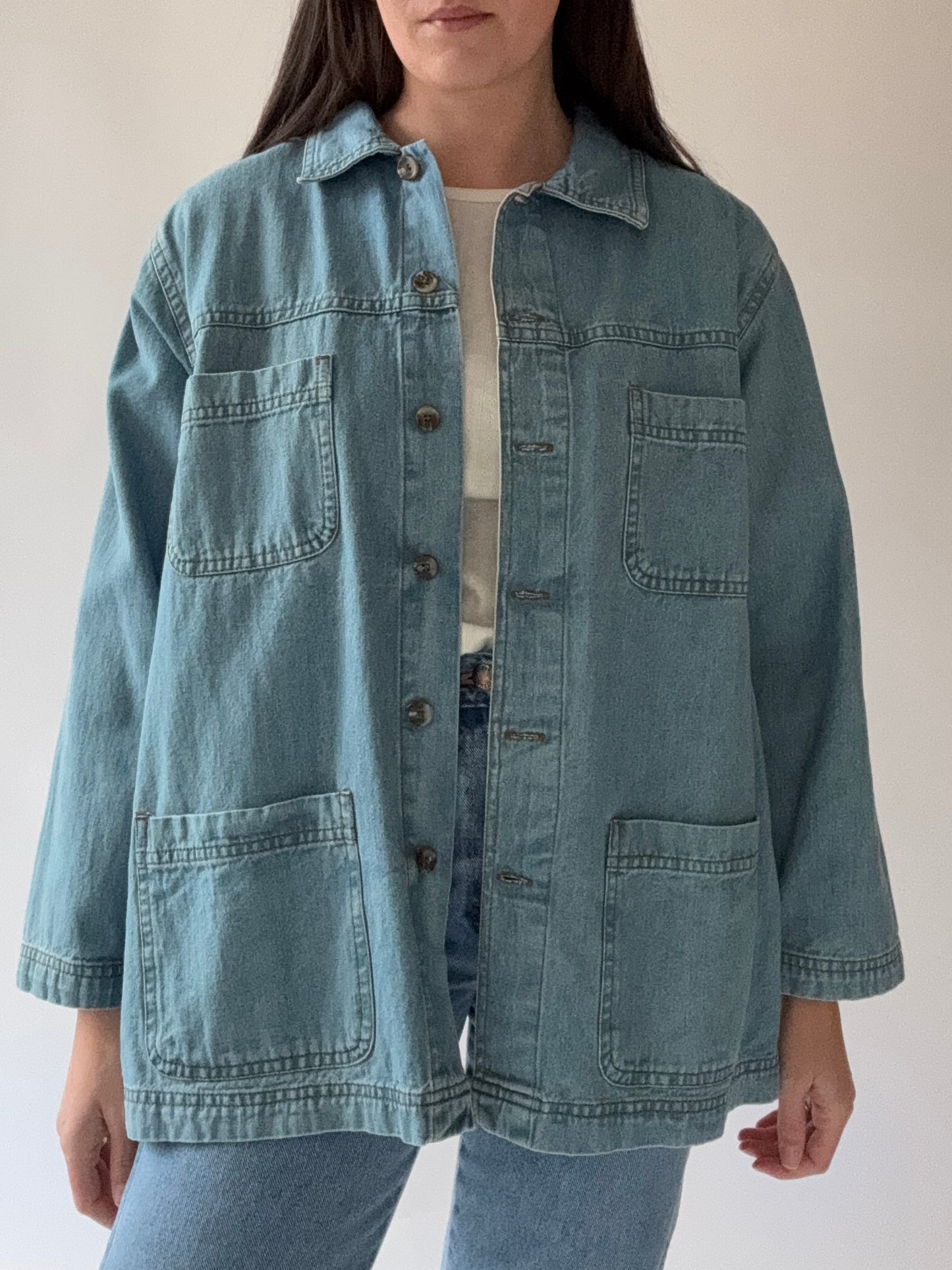 Vintage Denim Chore Coat