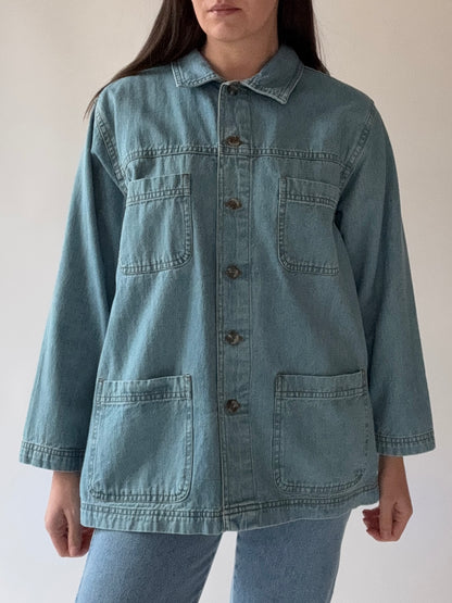 Vintage Denim Chore Coat