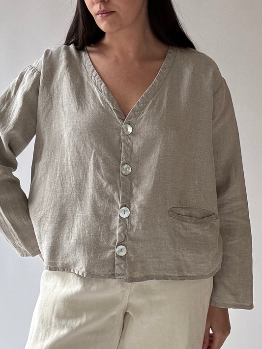 Vintage FLAX Linen Top