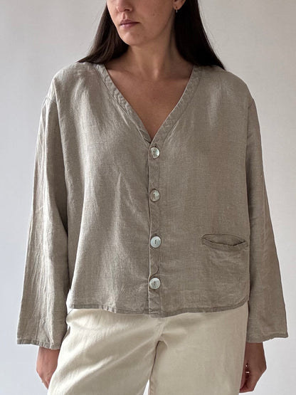 Vintage FLAX Linen Top