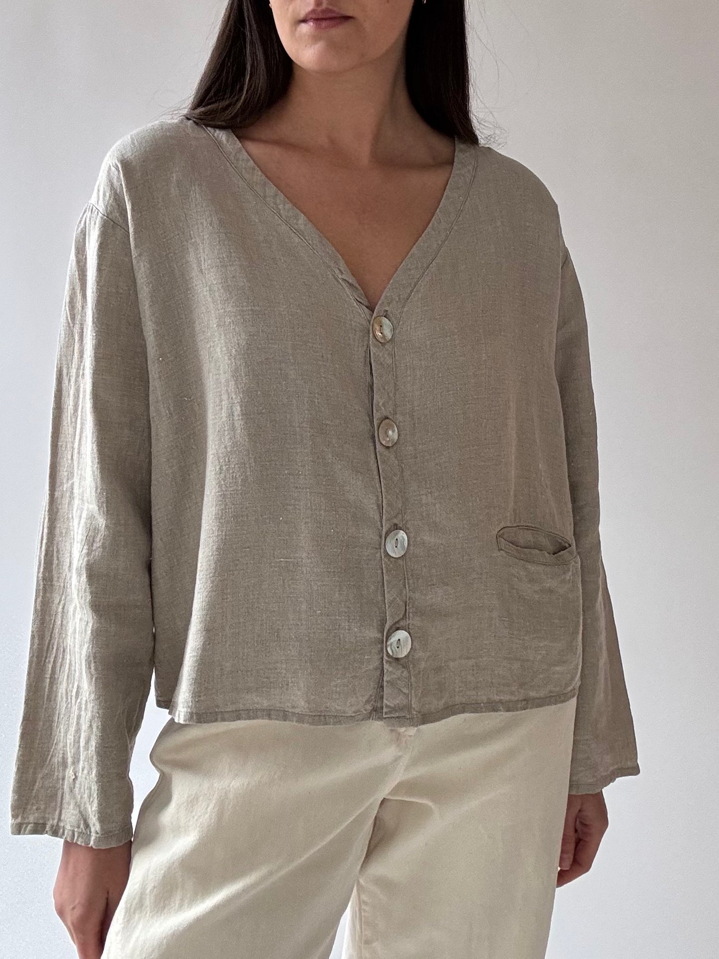 Vintage FLAX Linen Top