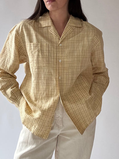 Vintage Silk Linen Shirt