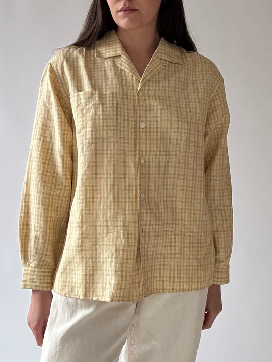 Vintage Silk Linen Shirt