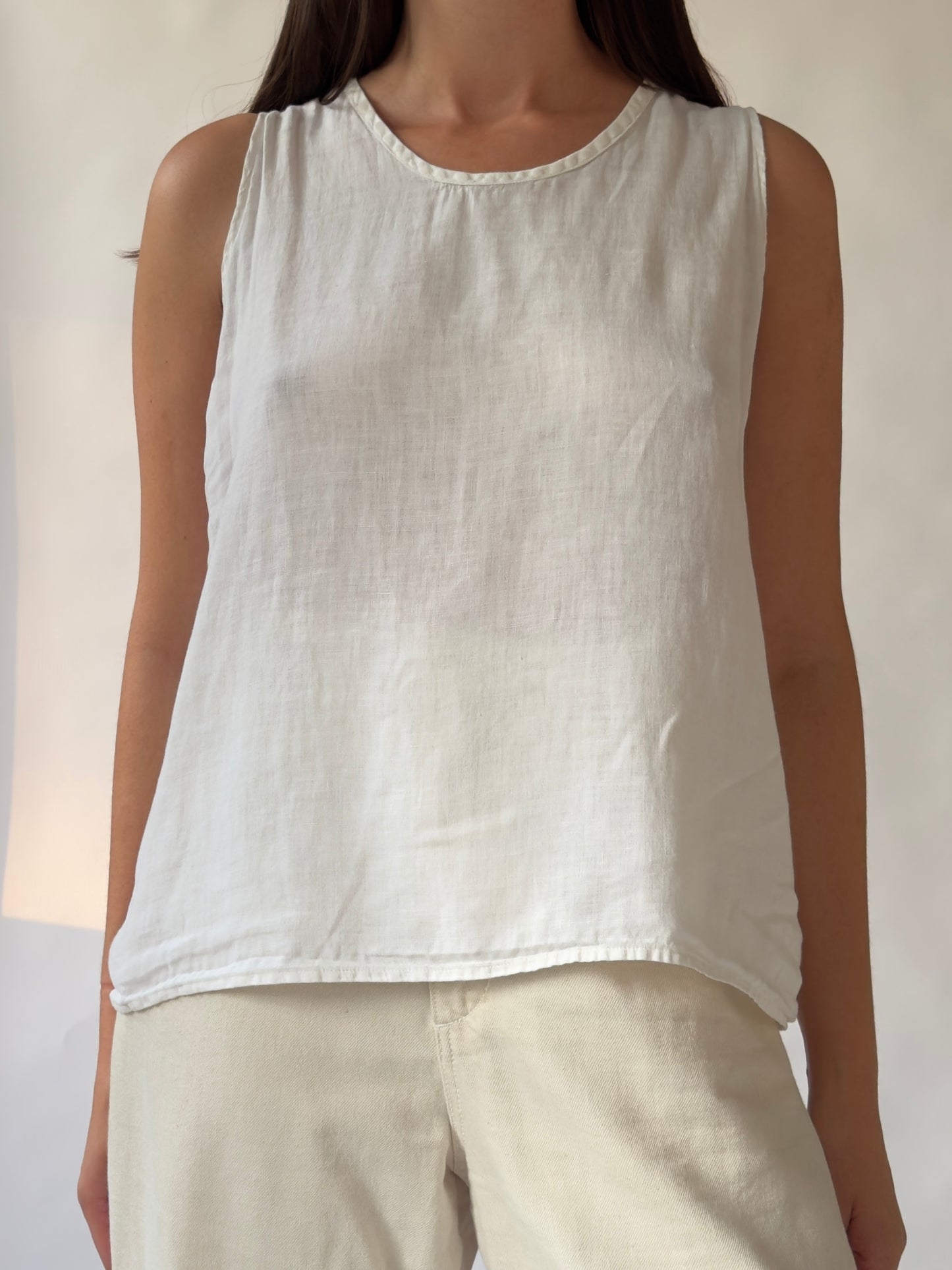 Vintage FLAX Linen Sleeveless top