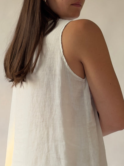 Vintage FLAX Linen Sleeveless top